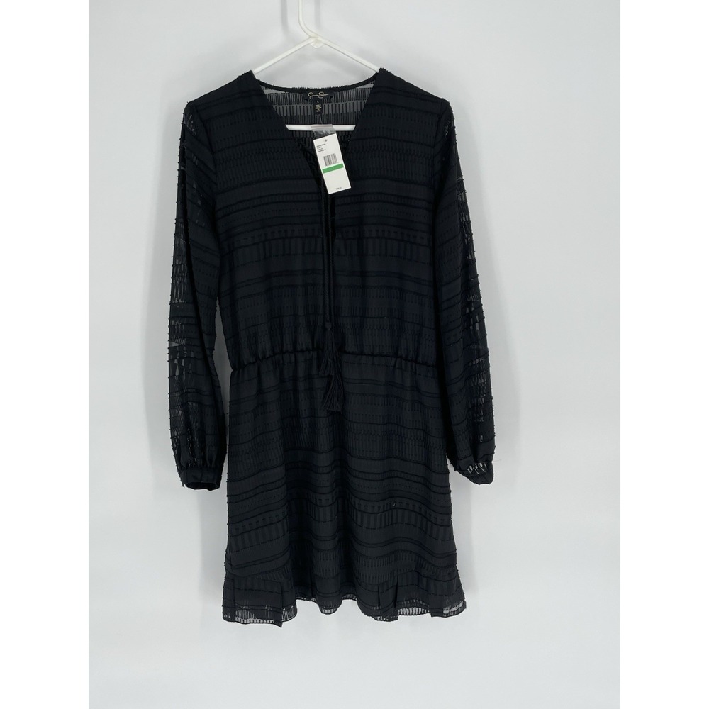 NWT Jessica Simpson Womens Size L Dress Flowy Ruffle Lacy Boho Long Sleeve